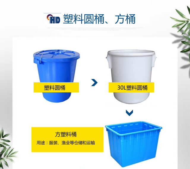 塑料圆桶、方桶